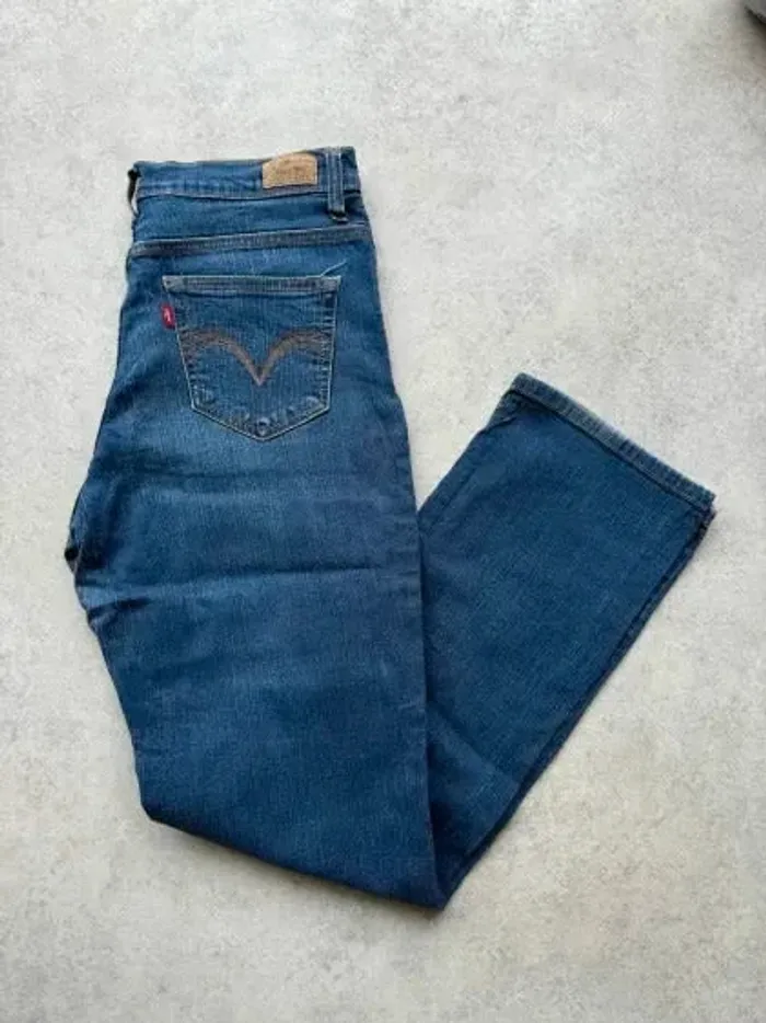 Jeans Levi's 512 W30 FR40 coupe droite bleu Femme Women pan531b