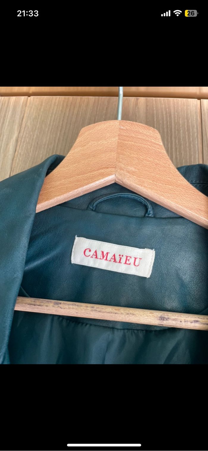 Veste simili bleu taille 36 - photo numéro 2