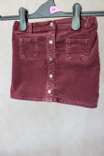 👗 Jupe grenat, effet daim, Kiabi, Taille 5 ans 📌