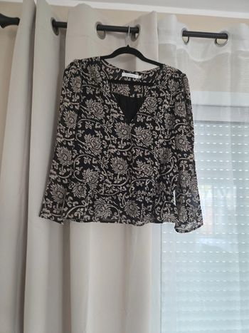Blouse noir et creme
