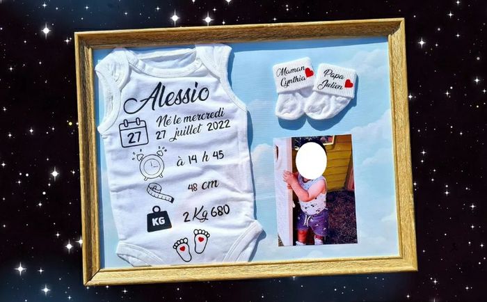 Cadre naissance personnalisé