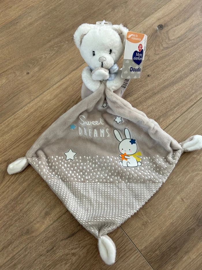 Doudou mouchoir ours mots d’enfants