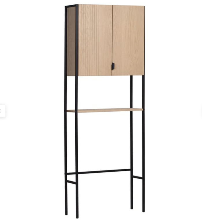 Etagère pont WC et lave-linge l.66 x H.180, chêne naturel, Dock - photo numéro 3