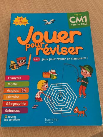 Cahier de vacances jouer pour réviser cm1 vers le cm2