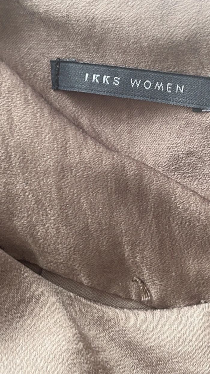 Blouse chemisier kaki Ikks S comme neuve - photo numéro 7