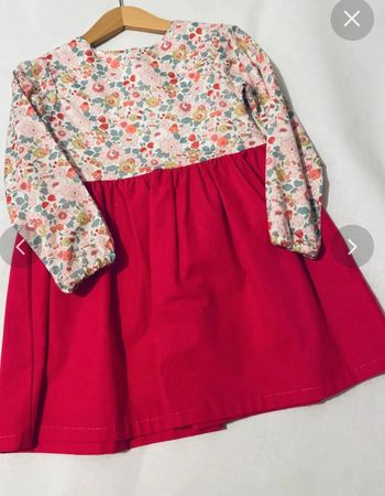 Robe Longue Liberty Betsy Fraise 3 ans