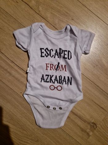 Body bébé taille 1 mois harry potter