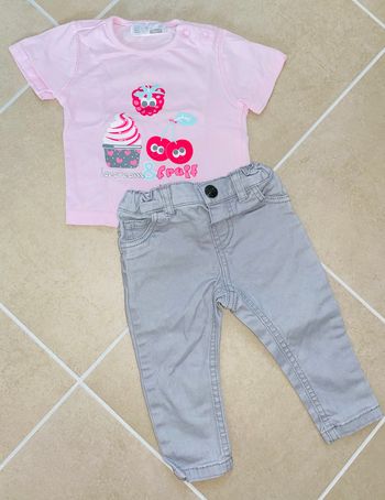 T-shirt et jean 6 mois /68cm