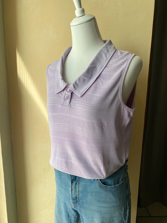 Polo violet rayé Rohnisch L