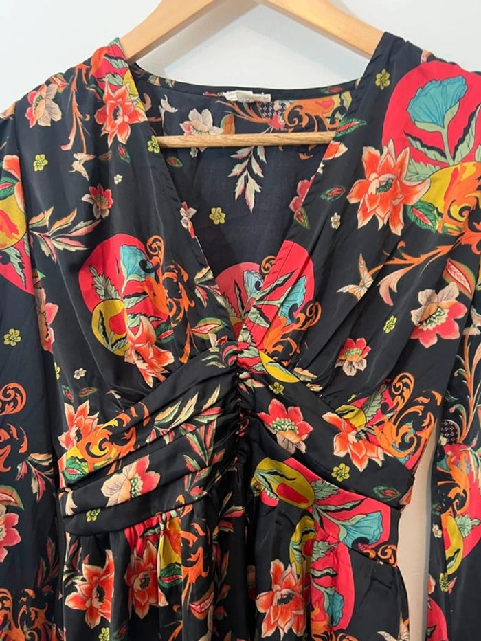 Blouse noir multicolore - photo numéro 3