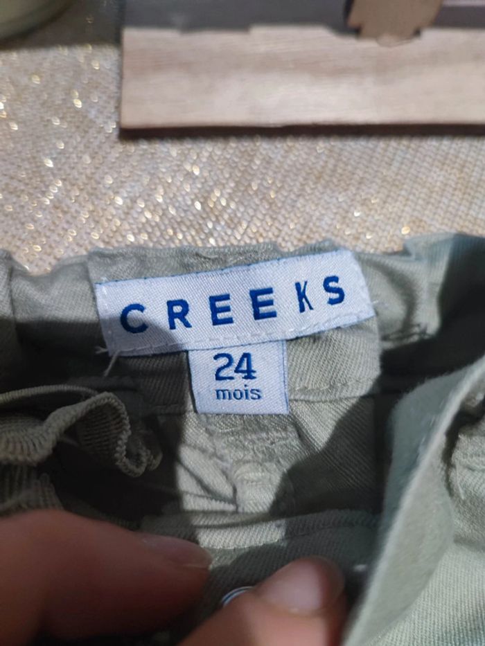 Pantalon fille vert kaki creeks 24 mois - photo numéro 3