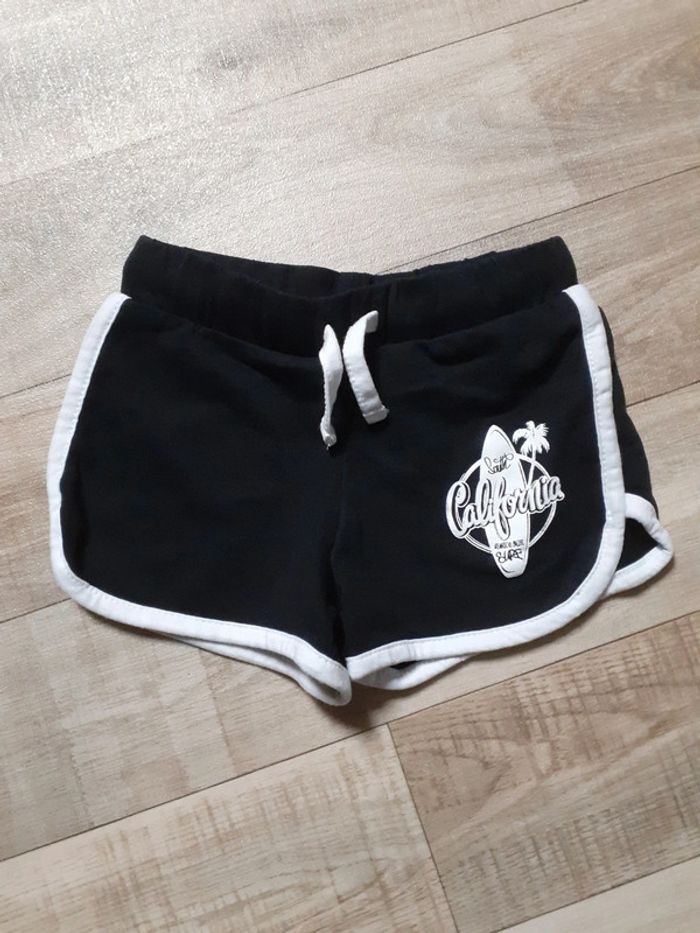 Short fille noir et blanc 2 ans neuf