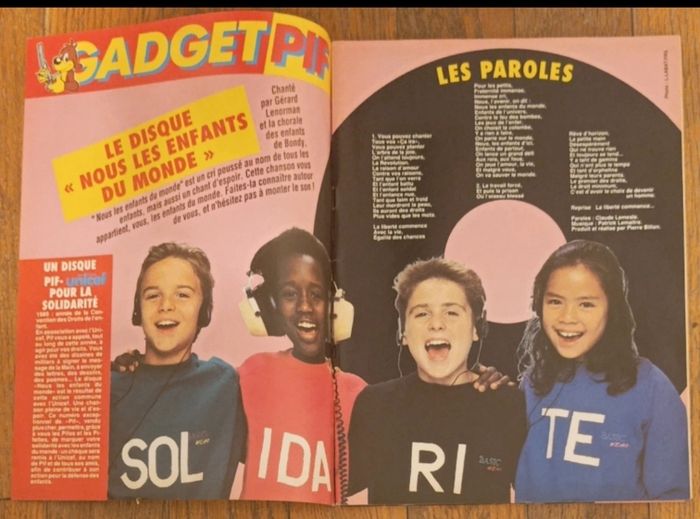 Ancien magazine Pif numéro spécial Unicef N°1077 1990 vintage - photo numéro 2