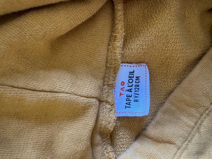 Sweat à capuche Tape à l'Œil taille 8 ans (128 cm) - Moutarde - Petites taches - photo numéro 4