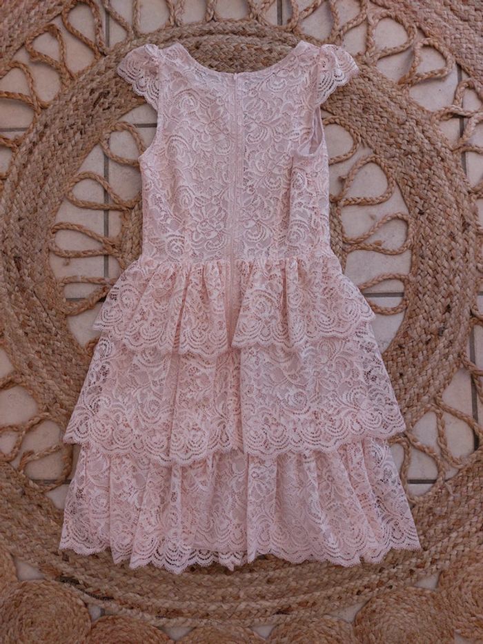 Robe dentelle rose poudré Naf Naf - photo numéro 2