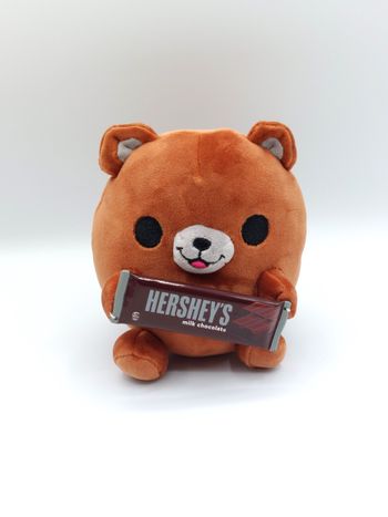 Petite peluche douce doudou ours marron tablette de chocolat HERSHEY’S 14 cm