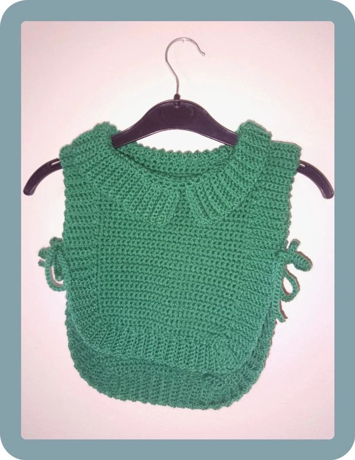 Pull bébé sans manche 12/18 mois