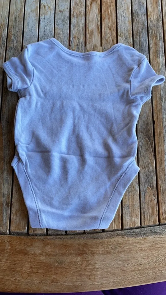 Body gris clair uni manches courtes Primark - 3/6 mois - photo numéro 3