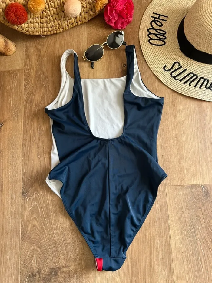 Maillot de bain Tommy Hilfiger bleu blanc rouge taille 36 - photo numéro 3