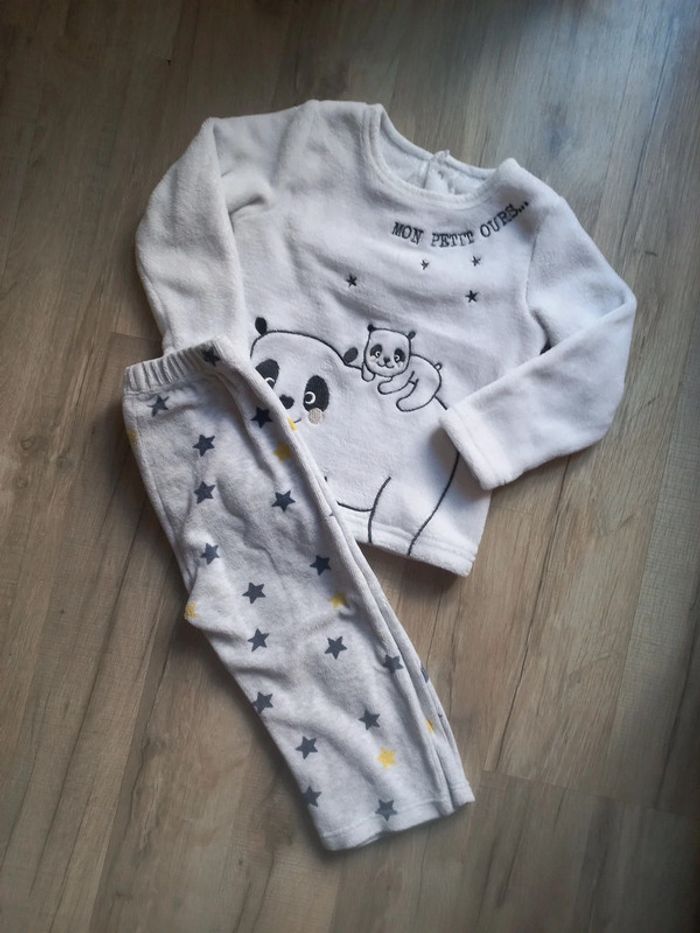 Pyjama velours mixte