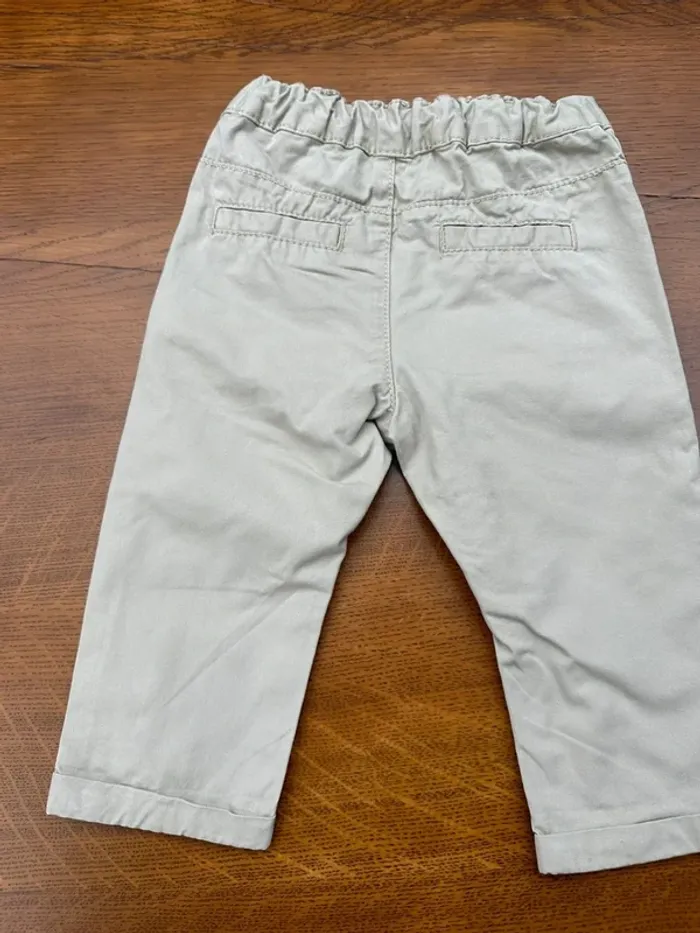 Pantalon en toile beige Kiabi 9 mois - photo numéro 8