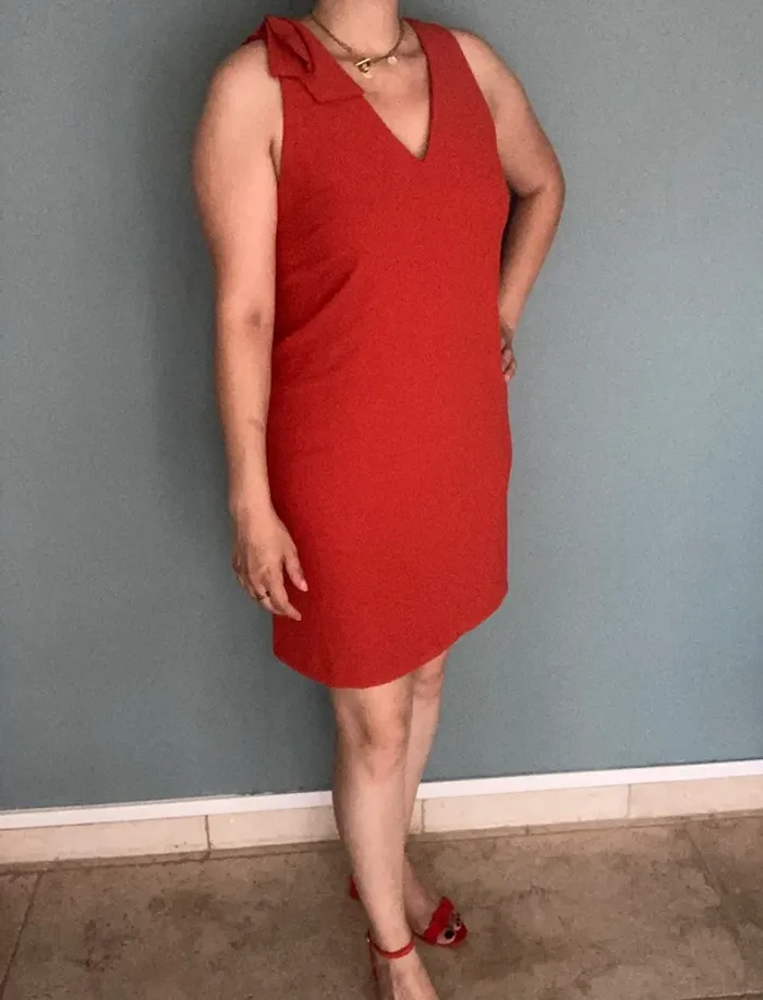 Robe Rouge Droite Chic Mango M - photo numéro 2