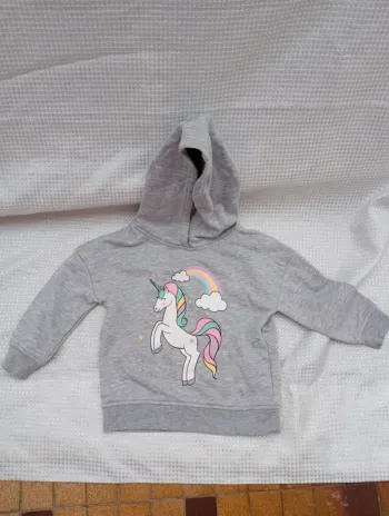 Sweat à capuche licorne Primark - Taille 2-3 ans