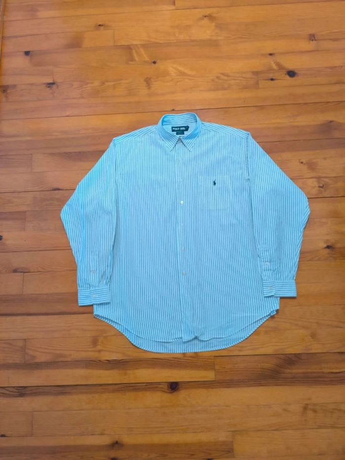 Chemise à rayures - Ralph Lauren Polo Golf - Davis - Logo brodé noir - Noir, blanc - Taille XL - photo numéro 3