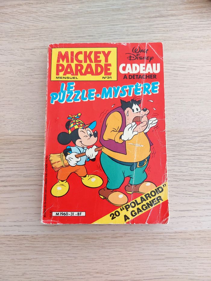 Ancien mickey parade n°31 le puzzle mystère 1982 vintage