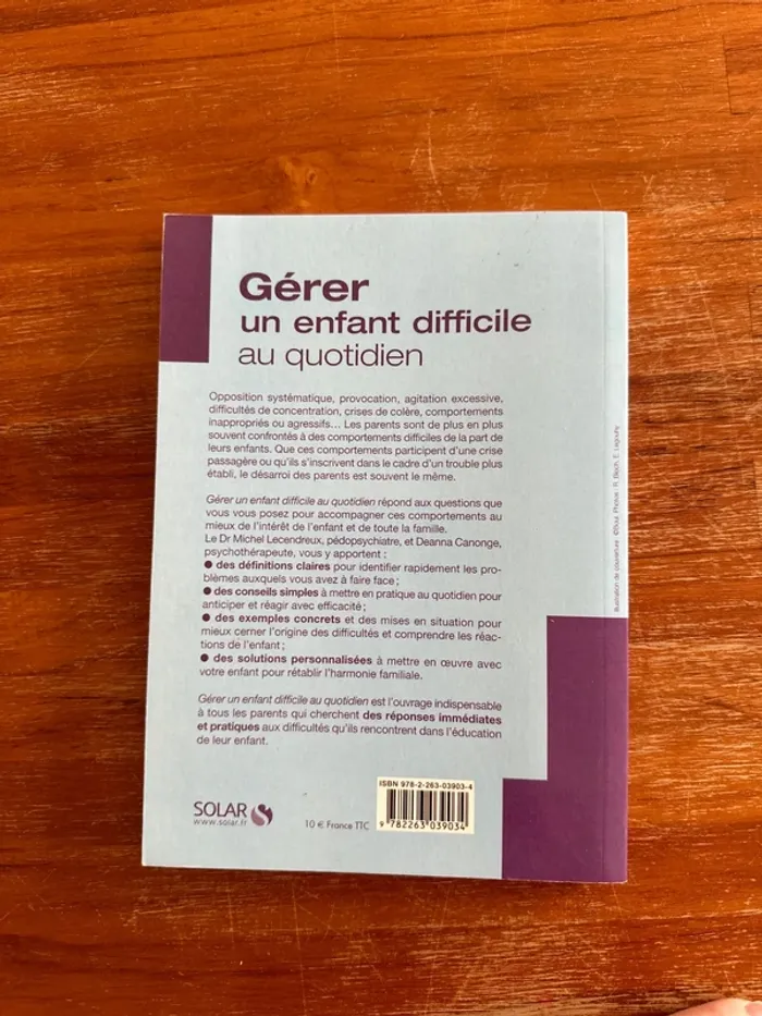 Livre gérer un enfant difficile au quotidien - photo numéro 3