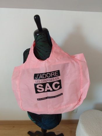 Sac de courses Monoprix rose