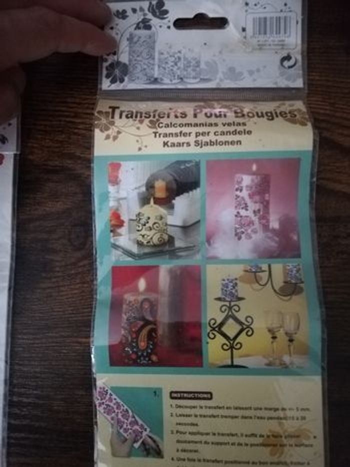 Transfert pour bougie pour loisirs créatifs - photo numéro 4