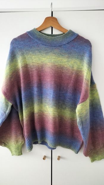 Pull fin multicolore