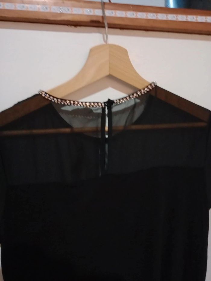 Top femme 38 noir avec strass c49 - photo numéro 11