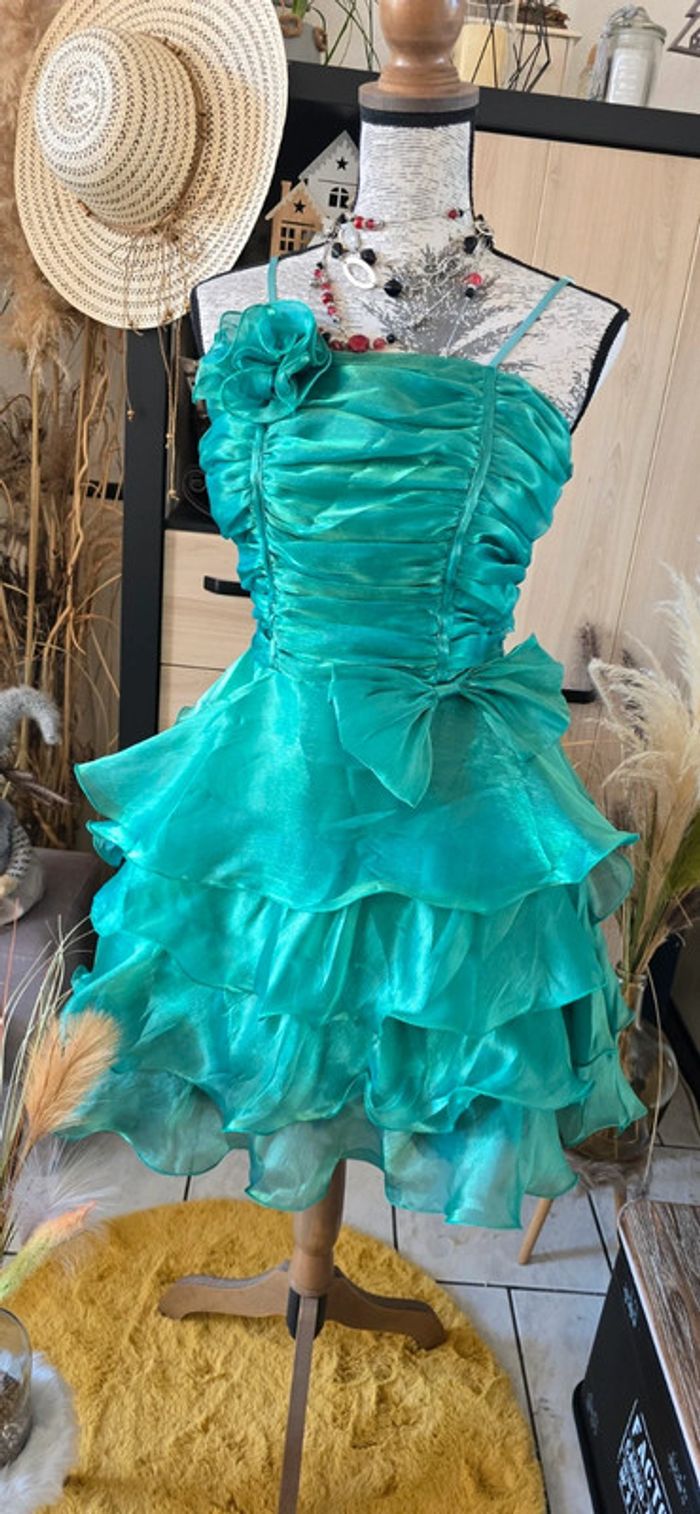 Superbe robe en voile de tulle organza neuve - photo numéro 2