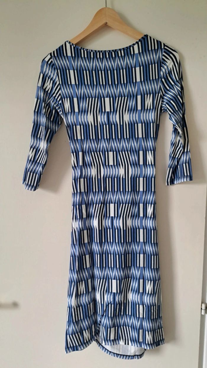 Belle robe à motifs bleus Marque Esprit Taille M - photo numéro 3
