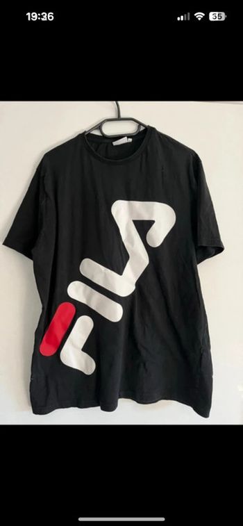 Tee shirt manches courtes noir Fila taille L