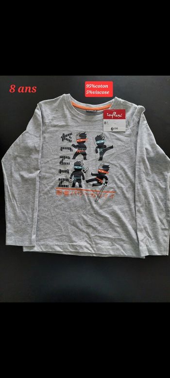 T-shirt Ninja garçon 8ans