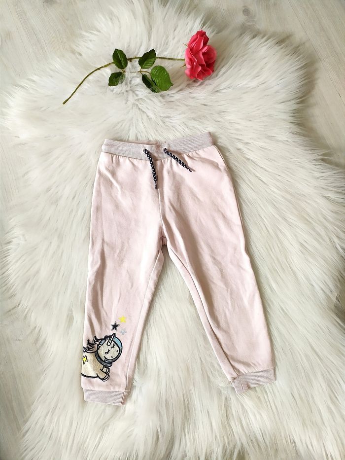 Pantalon jogging bébé fille motif licorne