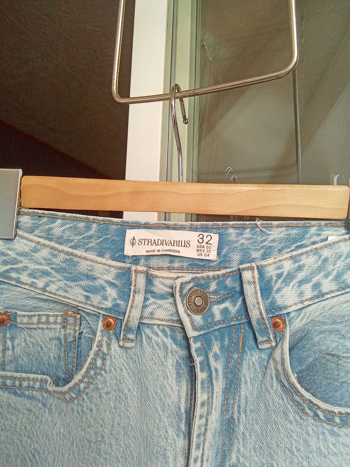 Pantalon en jean taille 32- bleu - Stradivarius (Mad) - photo numéro 2