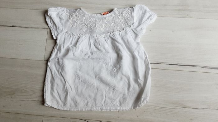 Vêtement fille tee-shirt manches courtes blanc Tape à l’œil TAO 5 ans