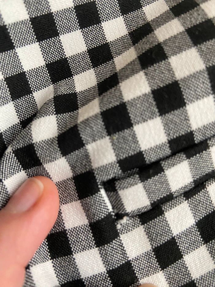 Superbe pantalon à carreaux Zara vichy à volants sur les côtés - photo numéro 6