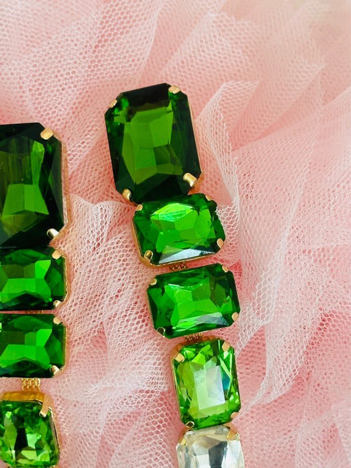 Boucles d’oreilles pendantes strass - photo numéro 2
