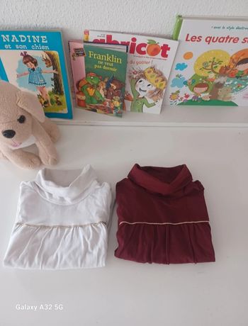 2 sous Pull col roulé fille.  Verbaudet 