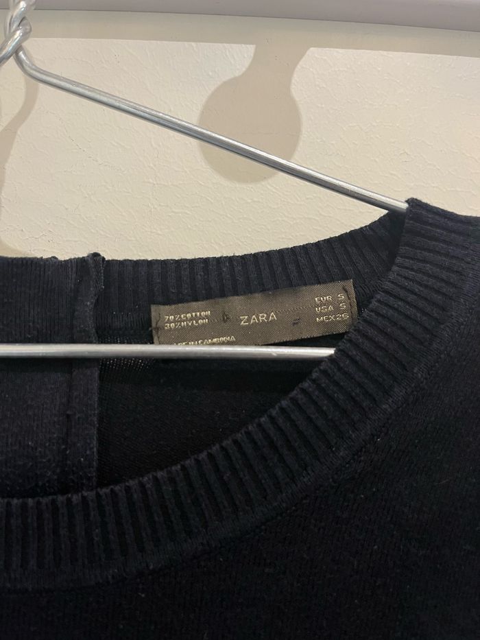 Robe en maille manches longues bleu marine taille S/36 zara - photo numéro 2