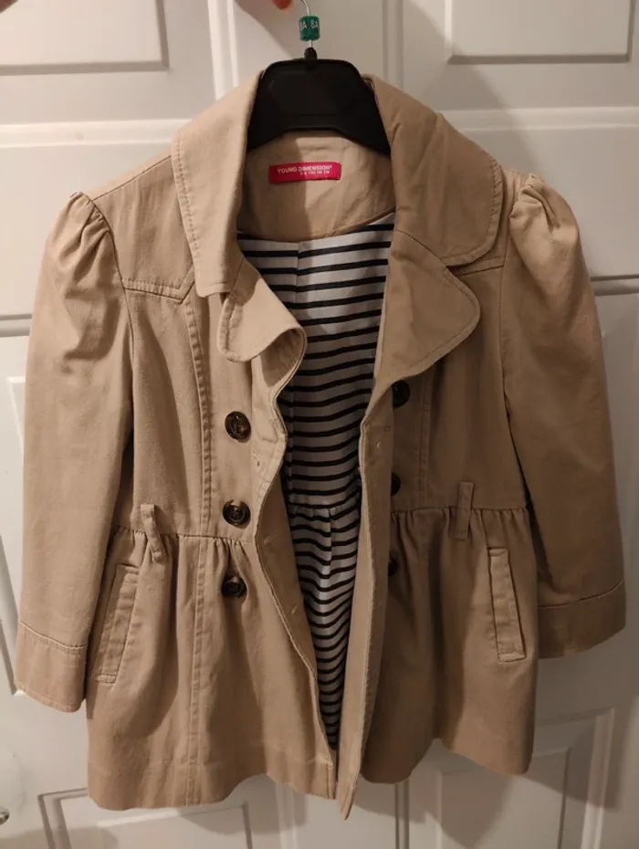Trench beige fille 5-6 ans - photo numéro 3