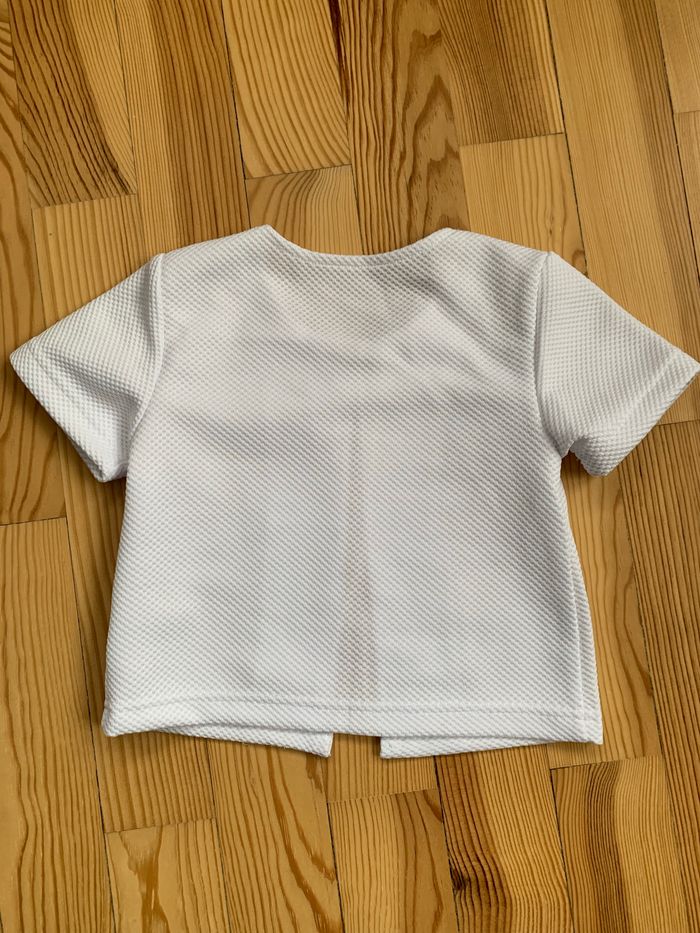 Gilet blanc manches courtes 3 ans / 36 mois - photo numéro 2