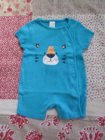 Barboteuse bleue turquoise 3 mois