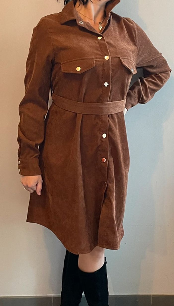 Robe velours manches longues hiver - photo numéro 3