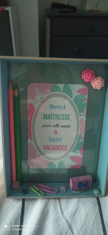Cadre merci maitresse